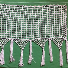 Vintage French Crochet Lace Panel with Tassles picture