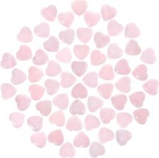 Guiqulai 60 Pcs Rose Quartz Crystals,Heart Natural Polished Crystal,0.8 Inch picture