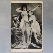 SIREN SEA nymph mermaid Nude WITCH seducers. Tsarist Russia postcard 1907s🌷 picture