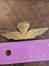 WWII Army Italian African Theater Made Sandcast Jump Wing Airborne Badge L@@K picture