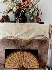 Tree Skirt & Matching  Mantel Scarf Set  Brocade Lined  Neimans Gold/Cream $585 picture