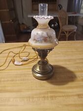 Mini GWTW Hurricane Floral Lamp 12” Tall picture