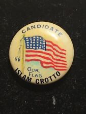 1914 WW1 Early Pinback RARE ISLAM GROTTO Candidate JENKINS ARCADE Pittsburgh  PA picture