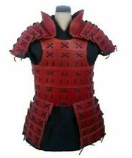 Details about  Medieval Leather Samurai Armour Red-Black medieval body picture