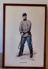 Vintage Raymond Desvarieux Larpenteur Confederate Infantry Framed Print picture