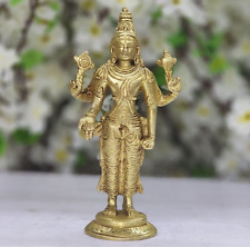 Standing Vishnu Statue Brass Lord Vishnu Idol Hindu God Vishnu Figure for Temple picture