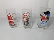 Complete Set of 3 - Vintage Coca-Cola Glass - Series 2 - RARE 93761 - Good picture