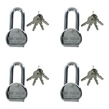 Pack of 4X Heavy Duty Master Lock Solid Steel Maximum Protection Padlock with 3K picture