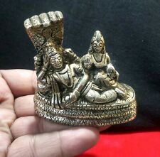 Rare GOD Vishnu Lakshmi Laxmi on Serpent SheshNaag Brass Sculpture Hindu Statue picture