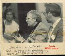 1985 Press Photo Oakland, California council member Mary Moore speaking picture