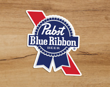 PBR Pabst Blue Ribbon Beer Logo Premium Quality Vinyl Large Sticker Decal 6 inch picture