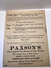 ⭐️⭐️Worlds Largest Gas Station/Zoo Flyer Paxsons 1928 Advertisement⭐️⭐️ picture