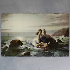 SIRENS nymph nude mermaid sea witch. Island. Tsarist Russia postcard 1909s🐟 picture