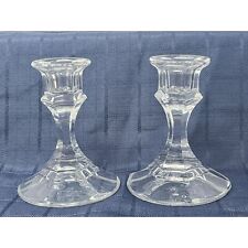 Vintage Pair Of 24% Lead Crystal Candle Holders Made In The USA picture
