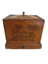 Antique French Ink Painted Miniatures Box, Circa 1840 picture