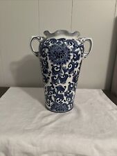 Gorgeous Blue Willow Vase 12” Tall picture