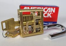 American Lock 5570 working LARGE SOLID BRASS Cutout Padlock Locksport  CUTAWAY** picture
