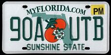 FLORIDA c.2020 License Plate #90A UTB myFlorida.com / double orange - expired PM picture