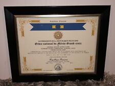 FRENCH NATIONAL ORDER OF MERIT / GRAND-CROIX (COMMEMORATIVE CERTIFICATE) picture