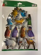 Christmas Nativity Metal Cookie Cutter Set of 12 Baby Jesus Kings Mary Joseph picture