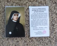 Christian Second Class Relic St. Faustina Kowalska Vestment Holy Card RARE RC picture