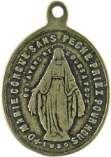MIRACULOUS MEDAL, bronze, cast from 19th century antique French original picture