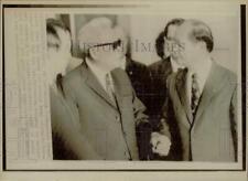 1975 Press Photo Tran Van Huong and Tran Van Lam at National Assembly in Saigon picture