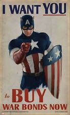 Captain America Buy US War Bonds Propaganda Poster Marvel Avengers USA picture