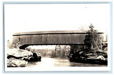 c1940's Narrows Covered Bridge Bloomington IN, Parke Co. RPPC Photo Postcard picture