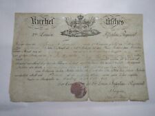 Rare German Napoleonic Veterans 2nd Line Infantry Regiment Discharge Document  picture