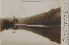 PERKIOMENVILLE, PA.~RPPC~A PARTIAL VIEW OF KRATZ'S DAM~PERKIOMEN CREEK~1907 picture