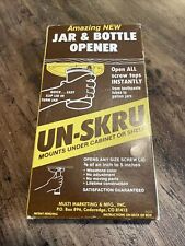 Vintage UN-SKRU Under Cabinet Jar & Bottle Opener #333 IN ORIGINAL PACKAGE NOS picture