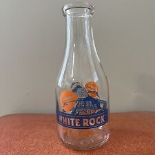 Antique White Rock 1 QT Dairy Bottle Cottage Cheese / Butter Advertising 1939 picture