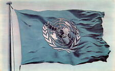 Vintage UN Flag Postcard - Official Photo, Stamp Space picture