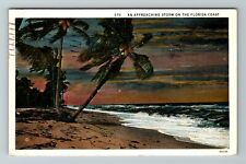 FL-Florida, An Approaching Storm On The Florida Coast, Vintage Postcard picture