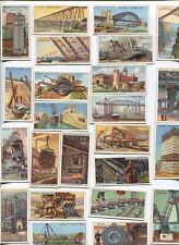 1927 W.D. & H.O. WILLS CIGARETTES ENGINEERING WONDERS 50 CARD COMPLETE SET picture