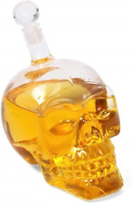 Skull Head Vodka Shot Whiskey Wine Drinking Glass Bottle Decanter Skull Shaped W picture