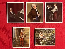 1934 ECKSTEIN-HALPAUS-GREATS OF WORLD HISTORY-COMPOSERS-5 CARD PART SET-MOZART++ picture