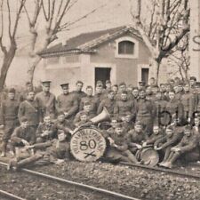 1919 RPPC Blue Ridge 80s Artillery Division Pont du Gard RR Station WWI Postcard picture