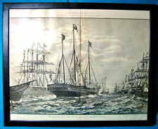 1887 Queen Victoria Review Royal Navy at Spithead LONDON ILLUSTRATED NEWSPAPER picture