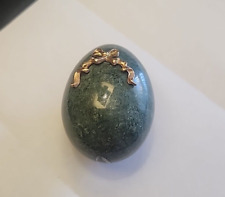 The Franklin Mint Treasury of Eggs Italian Carrara Marble Decorative Egg & Bow picture