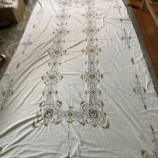 Antique  Banquet Tablecloth Cross Stitch Art Deco Flower Net. 135x63 picture