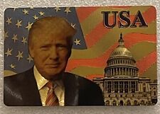 President Donald Trump Gold Colored Playing Card - King Of Clubs picture
