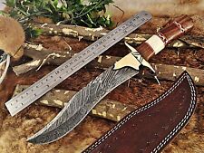WILD CUSTOM HANDMADE 15 INCHES LONG IN DAMASCUS STEEL HUNTING PERFECT BOWIE picture