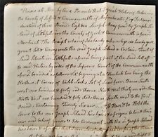 1792 antique DEED 1800s handwritten little falls york me Jos WATERS Jos LEELAND picture