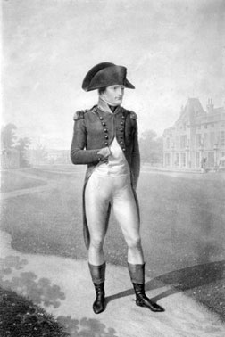First Consul Bonaparte standing in front of Malmaison
