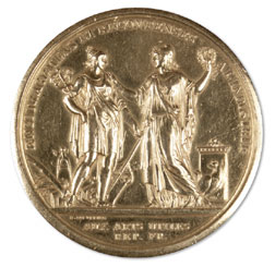Gold medal awarded to Firmin Didot by First Consul Napolon Bonaparte