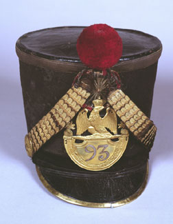 Officers shako worn by Grenadiers of the 93th Regiment