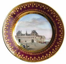 Plate with view of the Htel de Ville (City Hall of Paris)