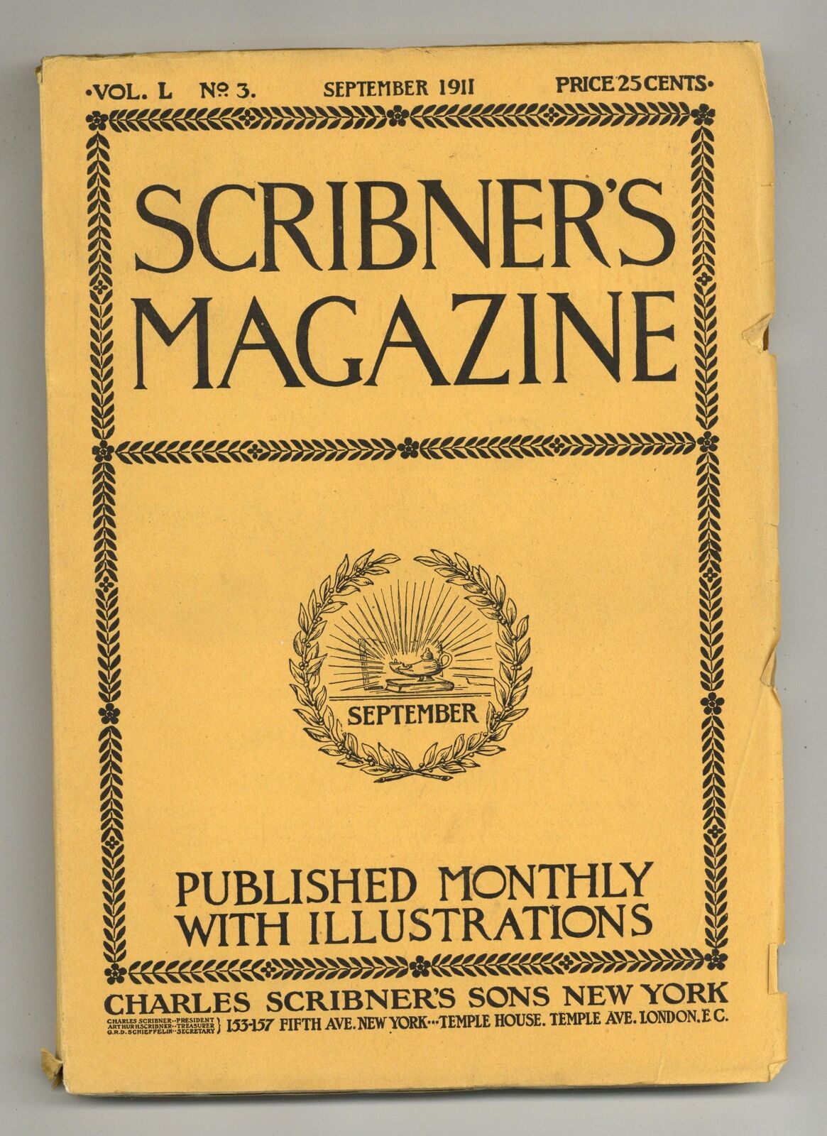 Scribner's Magazine Sep 1911 Vol. 50 #3 VG/FN 5.0